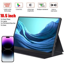 Monitors 10.5In HD LCD Panel IPS Monitor 1920x1280P Display Screen USB TypeC HDMIcompatible For PS4/Switch/Xbox One/Phone Laptop
