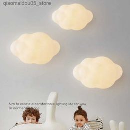 Lamps Shades Cartoon wall lamp cloud shaped Sconce wall lamp suitable for childrens living room bedroom aisle corridor decoration lighting Q240416