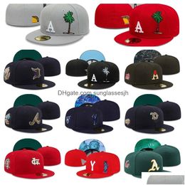 Ball Caps Designer Fitted Hats Snapbacks Adjustable Baseball All Team Logo Letter Flat Outdoor Sports Embroidery Casquette Closed Be Dhtcn