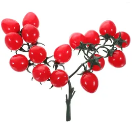 Party Decoration Simulated Cherry Tomatoes Fruit Fake Window Kitchen Prop Adorn Decor Pvc Lifelike Artificial Home Supplies Child