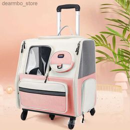 Cat Carriers Crates Houses Portable Transport Trolley Ba for Pet Breathable Space Capsule Carryin Cat Travel Backpack Hih Quality L49