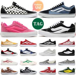 men women skateboard sneakers canvas shoes slip on old skool Black White mens vintage trainer