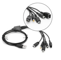 5 in 1 USB 12M Charger Charging Cables Cords for Nintendo NDSL NDS NDSI XL 3DS PSP WII U GBA SP8853973