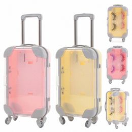 new Design False Eyeles Box Multicolor Plastic Eyel Package Lage Suitcase Box Mink L Tray Makeup Storage Tools C617#