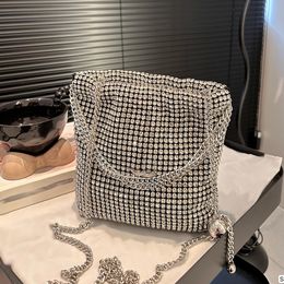 Full Diamond Tote Bag Fashion Women Shoulder Bag Silver Hardware Metal Cc Buckle Luxury Handbag Matelasse Chain Crossbody Bag Underarm Bag Makeup Bag Fashion Bag 19c