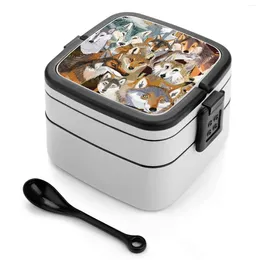 Dinnerware Wolves Oclock Time To Wolf Bento Box School Kids Lunch Rectangular Leakproof Container Belettelepink Pack Animal