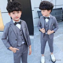 Suits Boys Formal Jacket Vest Pants BowTie 4PCS Clothing Set Gentleman Kids Blazer Wedding Suit Children Birthday Performance Dress