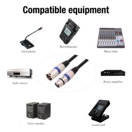 ZK20 Metal Shell 6mm Double Shielded Cable Mixer Microphone Canon Cable XLR Male to Female Three Core Balanced Cable