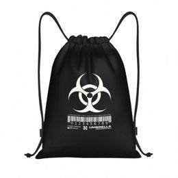 umbrellas Corporatis Video Game Cosplay Drawstring Backpack Women Men Sport Gym Sackpack Foldable Shop Bag Sack A7OD#