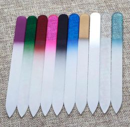 Glass Nail Files Crystal Fingernail File Nail Care 55quot14cm 10 colors available NF014 1863508