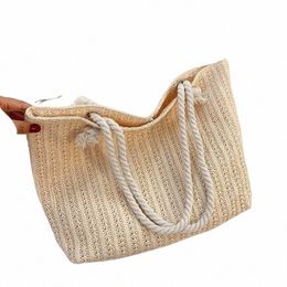 2023 Summer Straw Bags For Women Casual Weaving Totes Ladies Handbags Designer Travel Large Beach Shoulder Bag z1Ie#