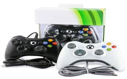 New USB Wired Xbox 360 Joypad Gamepad Black Controller With Retail box6964868