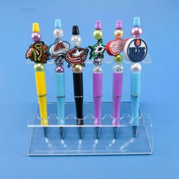 hot selling mexico style silicone Bead Pens Decorative mermaid bead Pens Gift diy Charms Ballpoint Pens