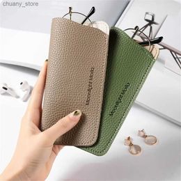 Sunglasses Cases Unisex Fashion Portable Soft PU Leather Glasses Bag Protective Case Cover Sunglasses Box Eyeglasses Pouch Eyewear Protector Y240416