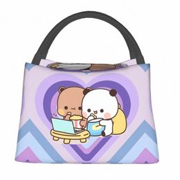 cute Baby Couple Lunch Bag Carto Panda Kawaii Lunch Box Picnic Cvenient Thermal Lunch Bags Print Cooler Bag z67b#