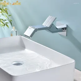 Bathroom Sink Faucets Natural Waterfall Water Faucet Washbasin Mixer Wash Basin In Wall Installation