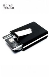 Winmax Black Quality Holder Waterproof Cash Money Pocket Box Aluminium Business Men ID Card Holder Gift Wallets9631463