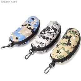 Sunglasses Cases Tactical Camouflage Protective Glasses Case Sunglasses Box EVA Zipper Goggle Box Hard Case Outdoor EDC Eyewear Accessories Bag Y240416