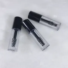 Storage Bottles 0.8ml Empty Mascara Tube Eyelash Cream Vial/Liquid Bottle Sample Cosmetic Container With Leakproof Inner Black Cap F116