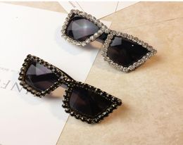 Fashion Large Diamond Crystal Sunglasses Women Luxury Geometric Square Glasses Oculos De Grau Feminino Eyewear Shades8096606