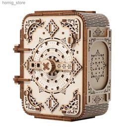 3D Puzzles 3d Wooden Jewellery Music Box Mechanical Puzzle Assemble Building Construction Blocks Models Surprise Treasure Ring Password Safe Y240415