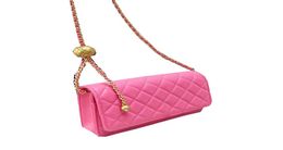 Classic Crush Gold Ball Mini Flap Wallet Bags 20CM Quilted Matelasse Chain Crossbody Shoulder Card Hold Purse Fuchsia Yellow Black2587689