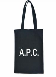 2019 New women039s handbagr APC Letter bag Canvas Shoulder Tote Bag shopping grapheme Bundle pocket blank canvas zipper bag4487894