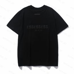 T-shirt Essentialsshirt Mens T Shirts Thick Cotton Version Summer Women Designers Tshirt Fashion Tops Man Casual Letter Polos Clothing Clothes Tees 2024 ZX38