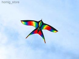 free shipping bird kite for kids kite nylon fabric flying rainbow kite children kite line weifang large kite factory ikite store Y240416R619