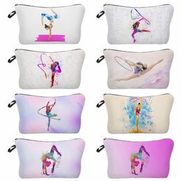 rhythmic Gymnastics Fi Print Cosmetic Bag Original School Teacher Gift Makeup Bag Female Toiletries Organizer Travel Bag e7yu#