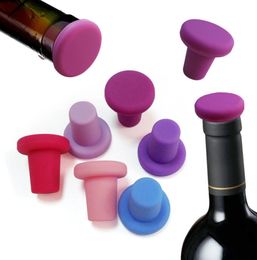 9 Colors Beer Bottle Stopper Caps Family Bar Preservation Tools Food Grade Silicone Wine Bottles Stopper Creative Design Safe Heal1094808