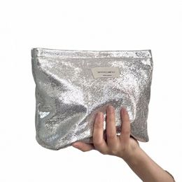 pouch Clutch Glitter Zip Bag Storage Bag, Multi Functial Large Capacity Travel Makeup Bag For Women, W Bag N7rC#