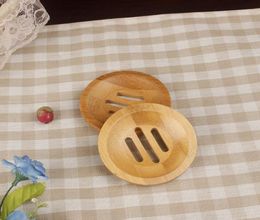 Round Mini Soaps Dish Drying Soap Holder Creative Environmental Protection Natural Bamboo Holders LXL12066271193