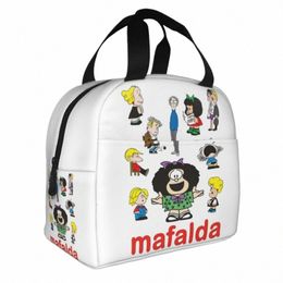mafalda And Family Poster Insulated Lunch Bags Leakproof Meal Ctainer Cooler Bag Lunch Box Tote Work Picnic Girl Boy X5hz#