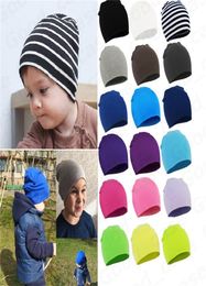 Toddler Newborn Baby Hats Winter Warm Knit Hat Kids Boys Girls Candy Colour Knitting Hats Infant Earmuffs Beanies Caps Skull Hats N5746421