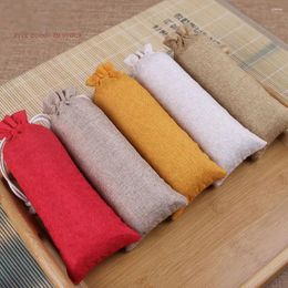 Shopping Bags 50pcs/lot 8 16cm 19cm 24cm Party Decoration Reusable Gift Pouches Burlap Linen Drawstring Dustproof Customised