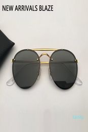 designer sunglasses men women sunglasses double bridge blaze sun glasses de soleil with black or brown leather case and all acces8217409