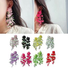 Dangle Earrings Floral Earring Jewellery Elegant Acrylic Flower Personalised Blossom Ear Drops Decoration For Women Girls
