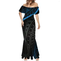 Casual Dresses 2024 Tattoo Print 4XL Off Shoulder Party Formal Occasion Dress Summer Elegance Woman Clothing Sexy Strapless Wedding