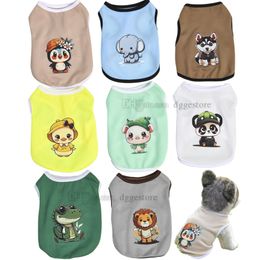 Pet Clothes Spring Summer Dog Apparel Cat Dog T-shirt Breathable Polyester Vest Puppy Kitten Pet Supplies Chihuahua French Bulldog Clothing XS Y108