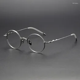 Sunglasses Frames Top Quality Luxury Titanium Optical Glasses Frame Men Women Brand Vintage Round Computer Eyeglasses Ultralight Original