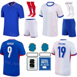 Man Youth 24 25 Euro Cup French 21 LUCAS Soccer Jersey National Team 6 CAMAVINGA 11 DEMBELE 13 KONATE ZAIRE-EMERY GRIEZMANN BENZEMA COMAN LLORIS Football Shirt Kits