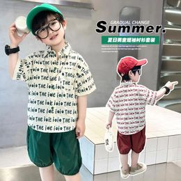 Clothing Sets Fashion Summer Children Holiday Baby Clothes Suit Boys Casual Shirt Shorts 2Pcs/Sets Kids Outfits