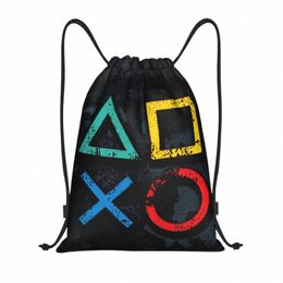 playstatis Butts Drawstring Backpack Women Men Gym Sport Sackpack Portable Game Gamer Gift Training Bag Sack W41i#