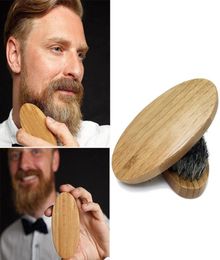 Sublimation Brushes Natural Eco Friendly Mens Oil Head Styling Hairdressing Comb Solid Wood Beard Brush Bristle Care Cleaning Bear1489400