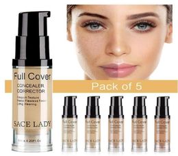 SACE LADY 5 Color Liquid Concealer Full Cover Face Cream Makeup 6ml5647326