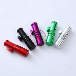 Mini Smoking Colorful Aluminium Alloy Cartridge Style Storage Box Stash Bottle Portable Innovative Nose Case Snuff Snorter Sniffer Snuffer Handpipes