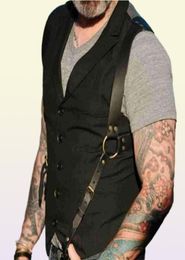 Vintage Leather Suspender Men Mediaeval Renaissance Harness Punk Chest Shoulder Belt Strap Suspensorio Apparel Accessories8025063
