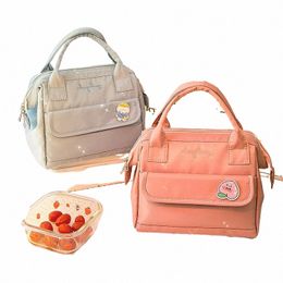 new Badge Pin Lunch Bag Women Large Waterproof Storage Bags Lunch Box Cute Thermal Breakfast Box Portable Picnic Travel WY367 h1Yt#