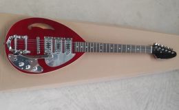 Guitar Flyoung Metallic Red Electric Guitar with Chrome Harware Mirro Pickguard Offer Customise
